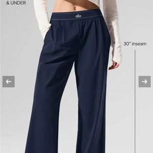 ALO Yoga Navy Wide-Leg Pants * BRAND NEW with tags